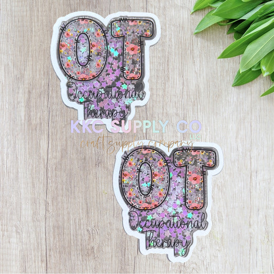 AT633-OT-Glitter Shaker-Acrylic Flatback