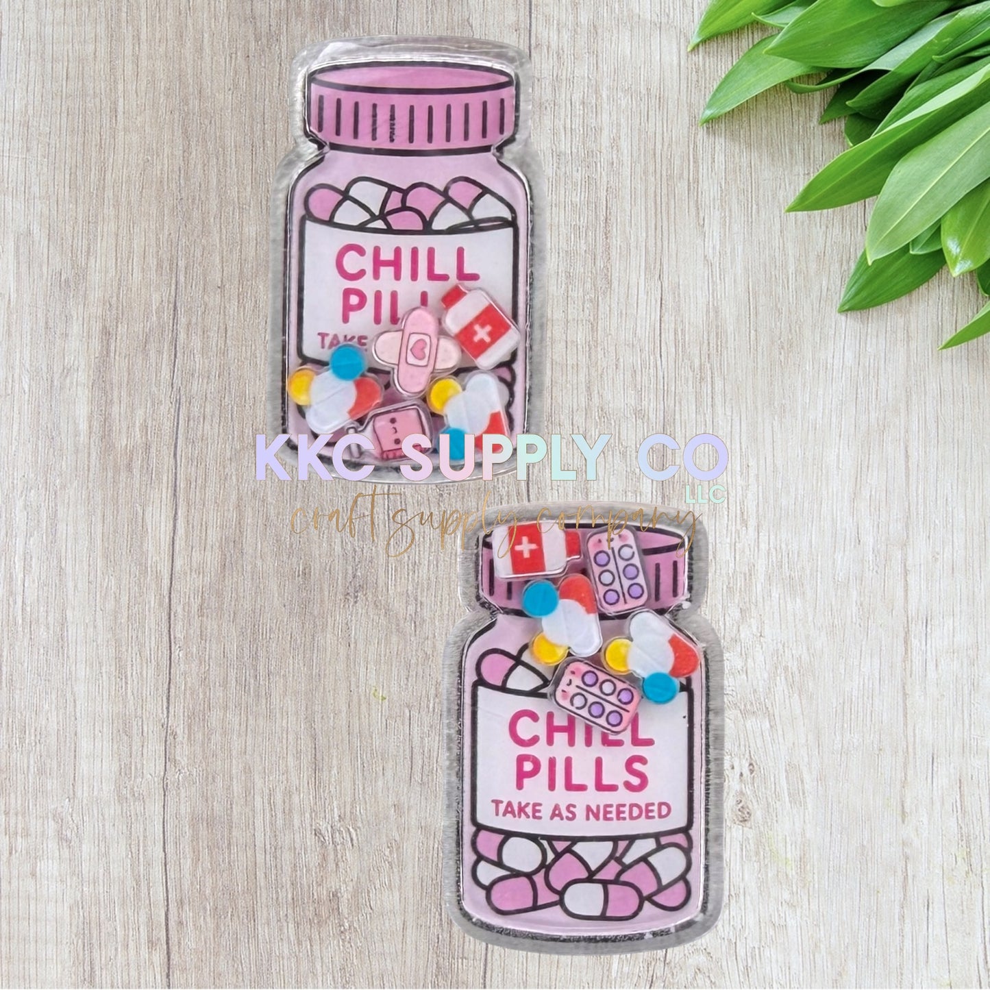 AT636-Chill Pill Shaker-Acrylic Flatback