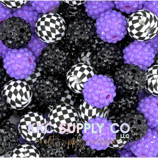 Purple Checker Bead Mix-30 Count