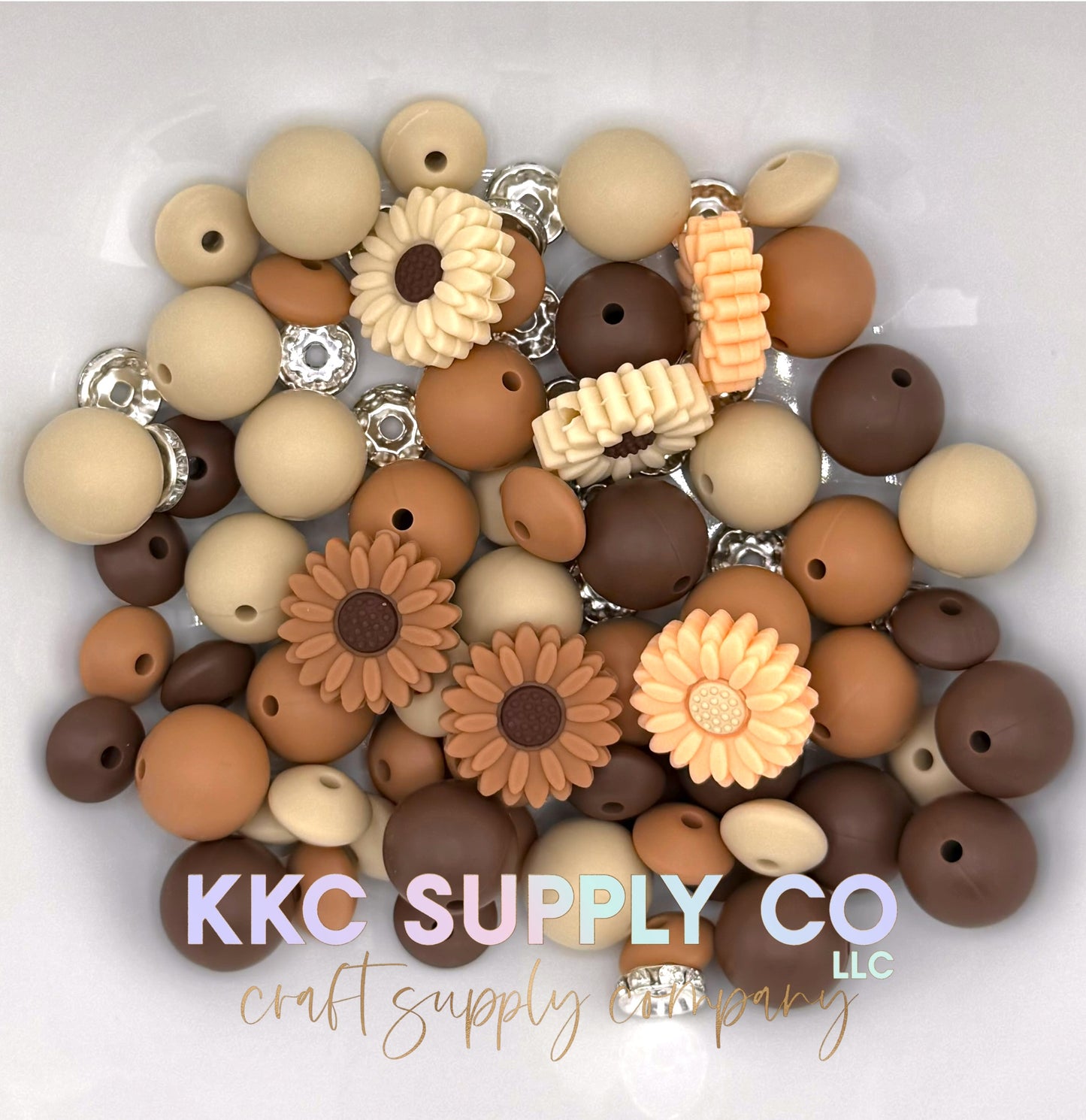 Fall Flower Bead Bundle - 40 Count
