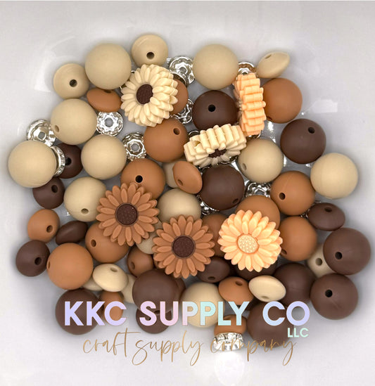 Fall Flower Bead Bundle - 40 Count