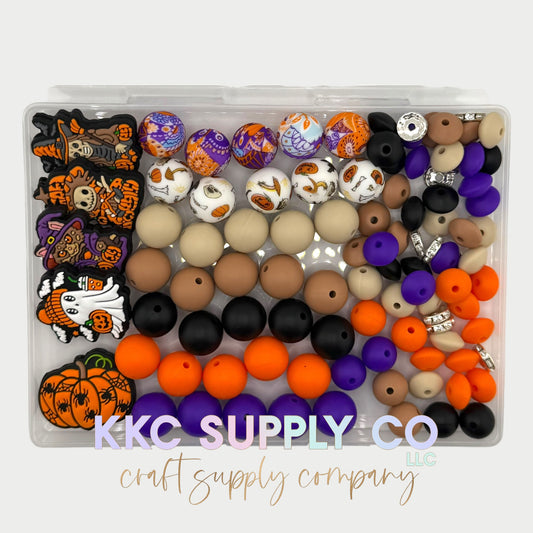 Brown Halloween Bead Bundle - 80 Count
