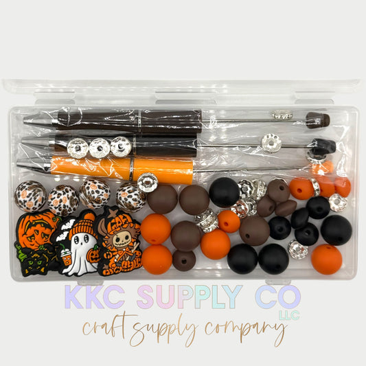 Brown Halloween Pen and Bead Bundle - 40 Count