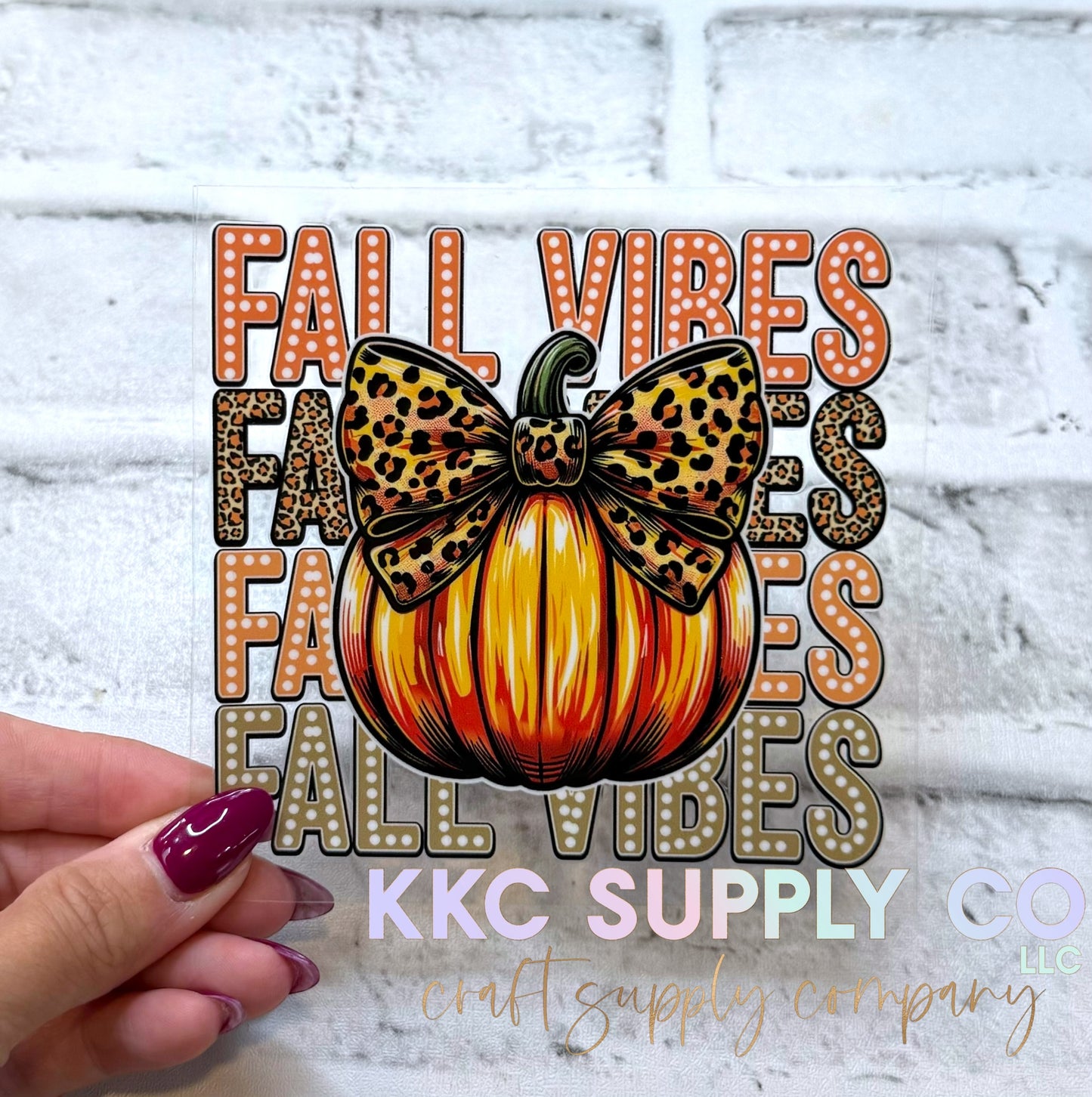 UV16226-Fall Vibes 3D UV DTF Decal