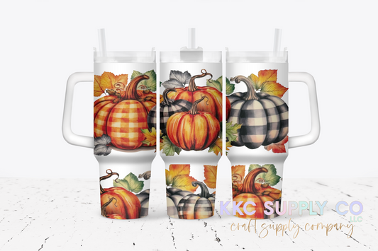 UV4016S-Plaid Pumpkins 40oz UV DTF Wrap Set