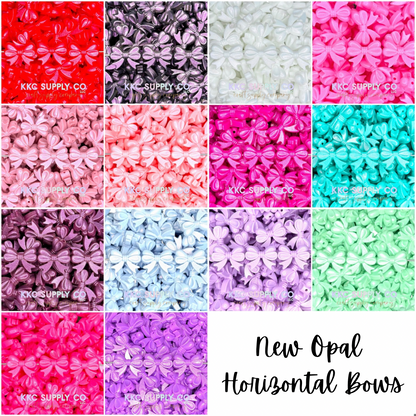 Opal Bows (Horizontal) Silicone Focal Bead
