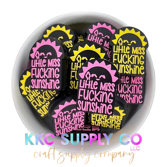 Little Miss F*cking Sunshine Silicone Focal Bead