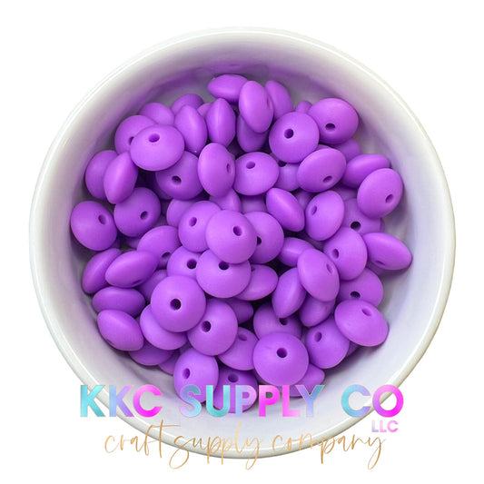 Lagoon 12mm Lentil Silicone Beads