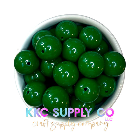 Evergreen Green Bubblegum Bead 20mm