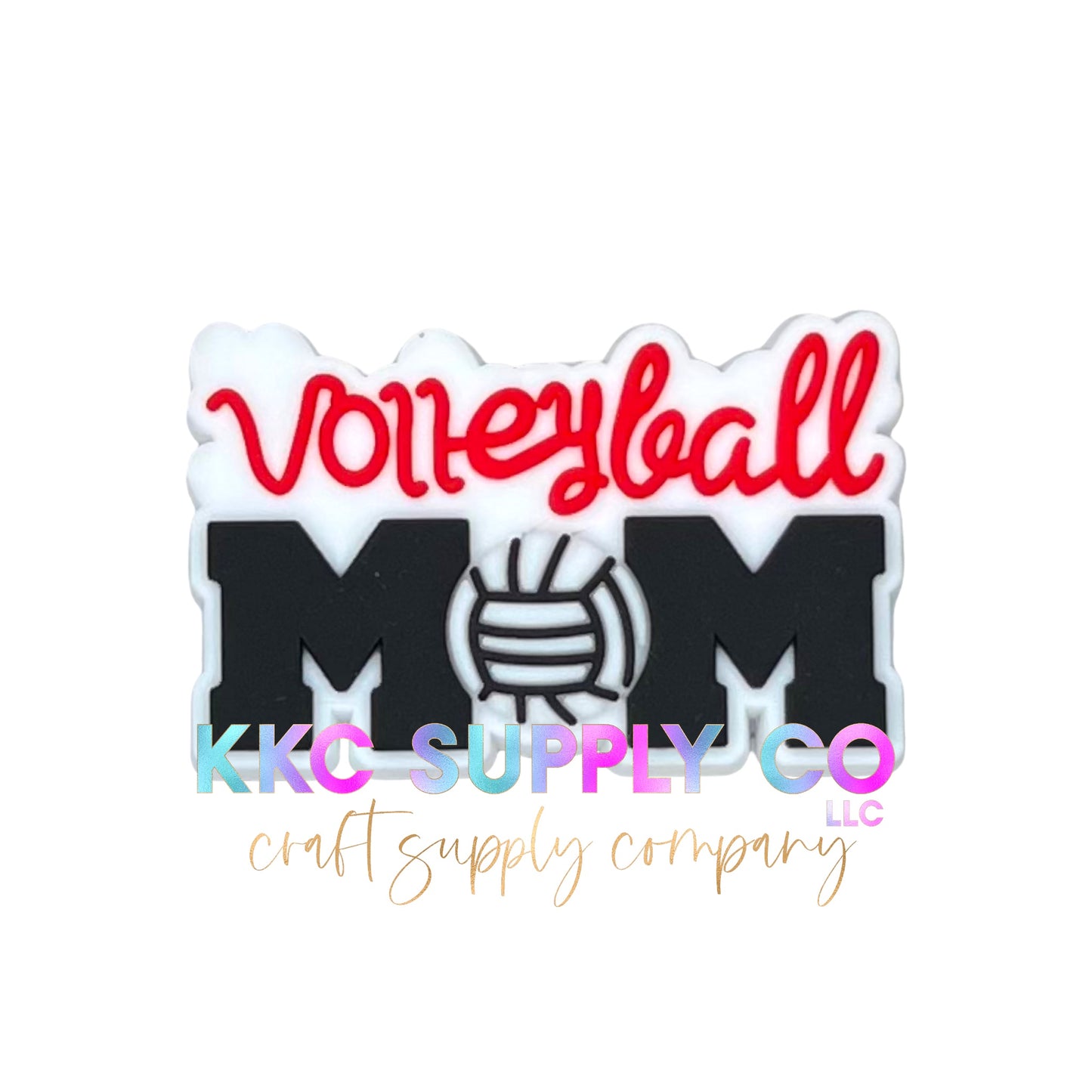 Volleyball Mom Silicone Focal Bead