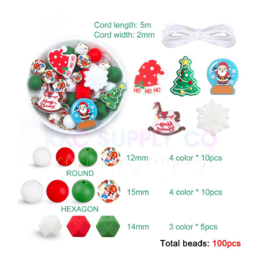 12mm Round Silicone Beads Silicone Colorful/Christmas/Snakeskin