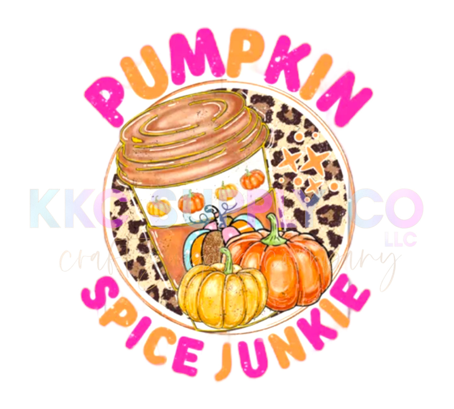 UV16106-Pumpkin Spice Junkie UV DTF Tumbler Decal