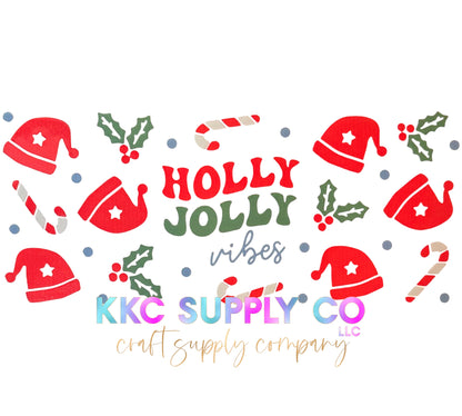 UV1612-Holly Jolly Vibes 16oz UV DTF Wrap