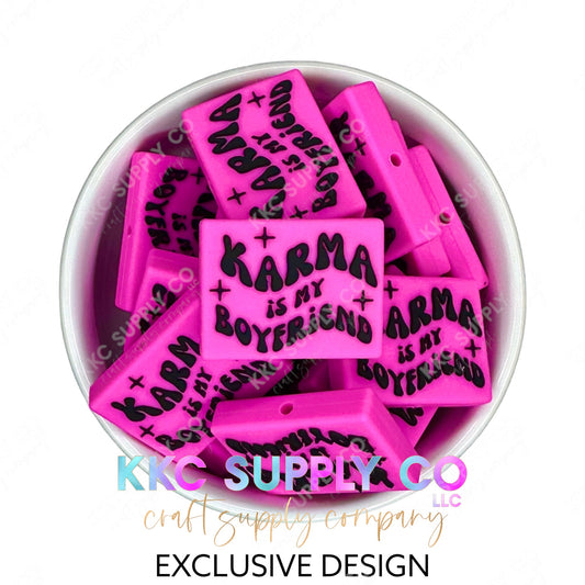 SF204-Karma Is My BF Silicone Focal Bead EXCLUSIVE KKCSC DESIGN