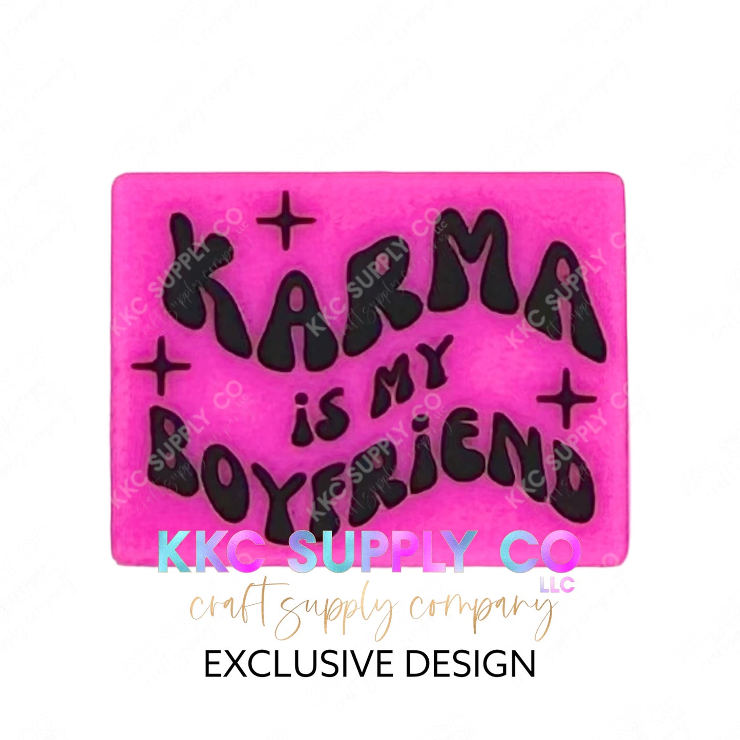 SF204-Karma Is My BF Silicone Focal Bead EXCLUSIVE KKCSC DESIGN