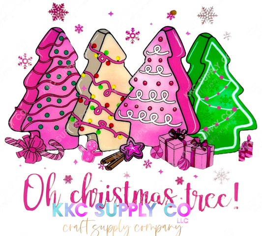 UV16159-Oh Christmas Tree Cake 16oz UV DTF Decal