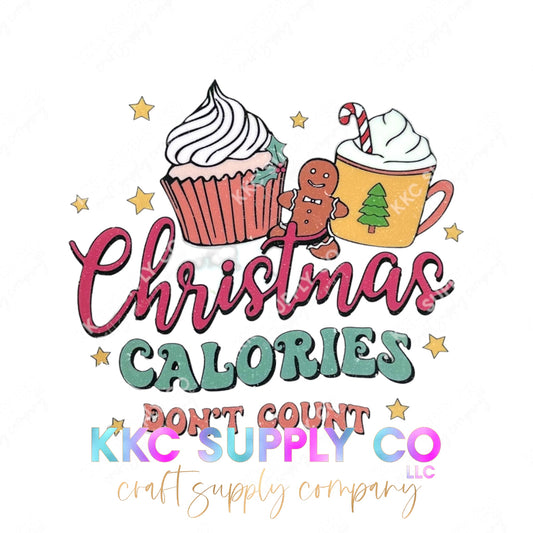 UV16211-Christmas Calories Don’t Count 16oz UV DTF Decal