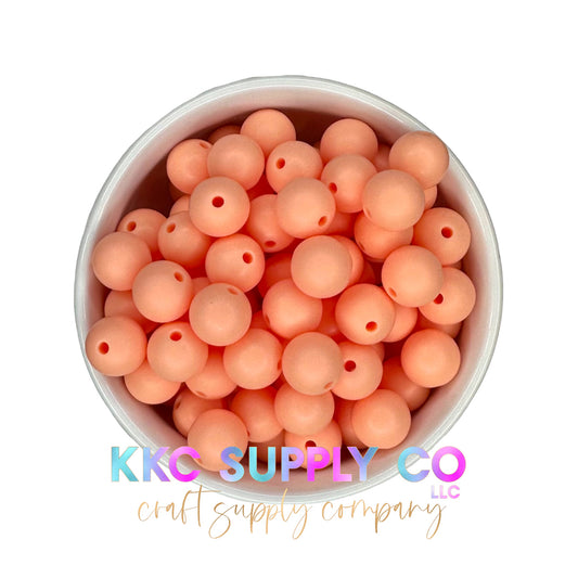 SS50-Very Peachy Solid Silicone Bead 15mm