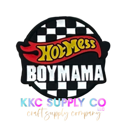 Hot Mess Boy Mama Silicone Focal Bead