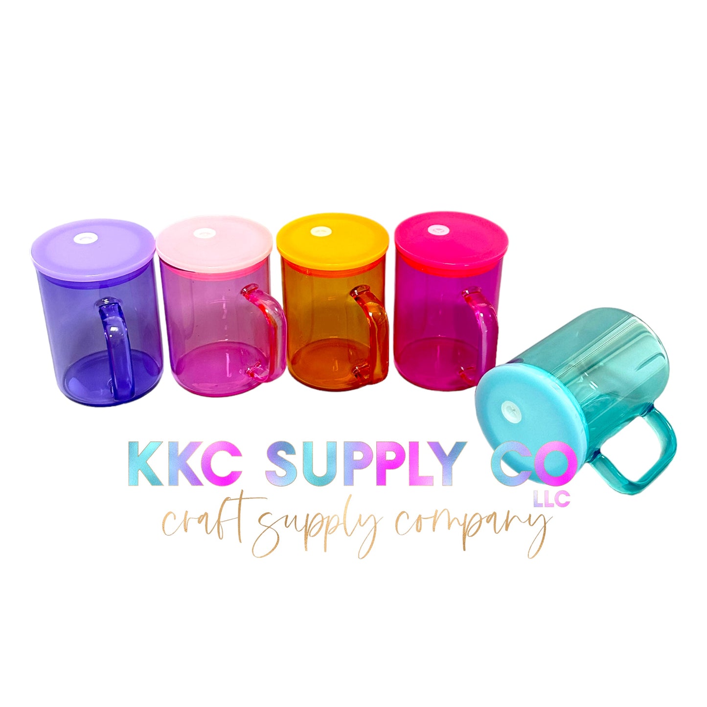 17oz Jelly Glass Sublimation Mug Blanks