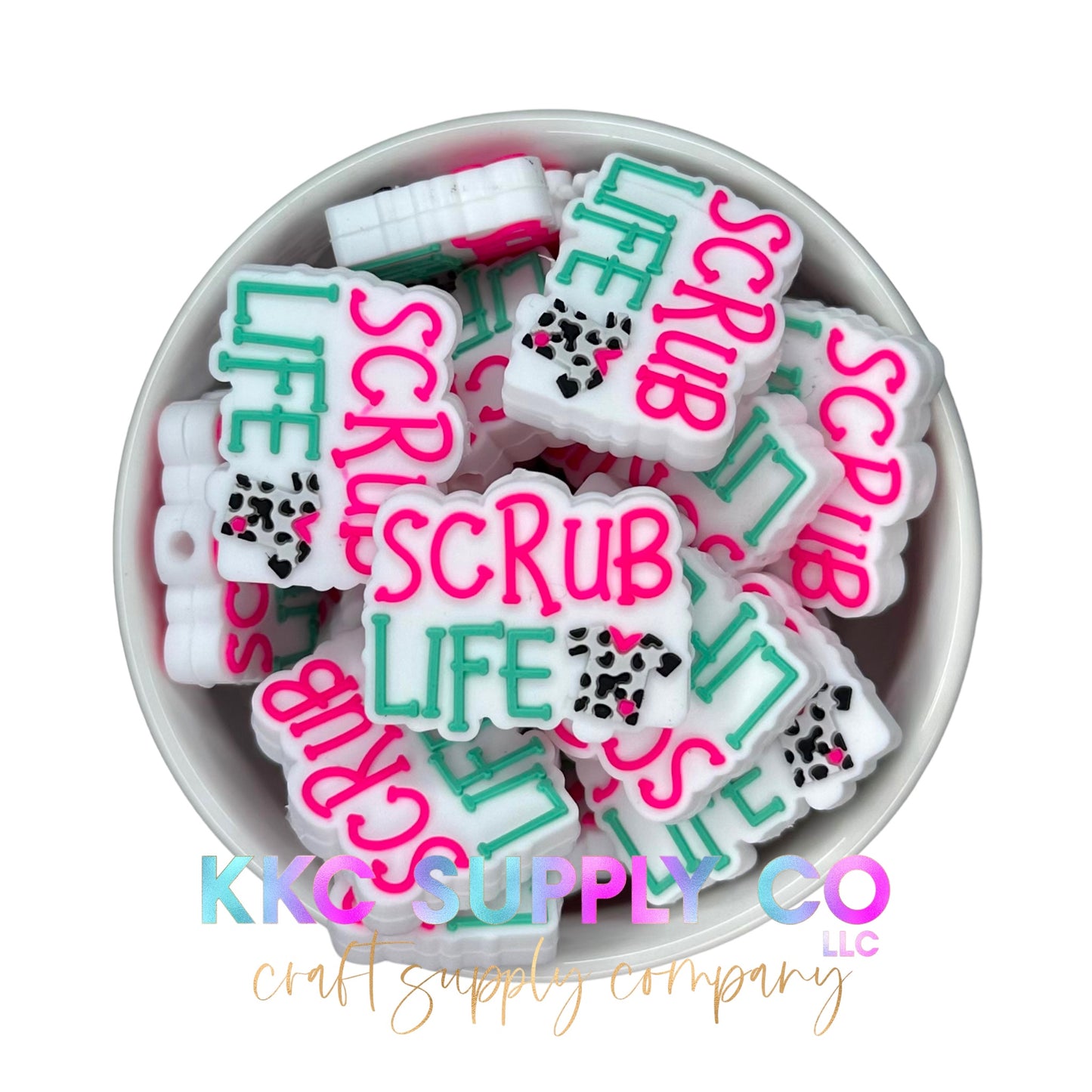 Scrub Life Silicone Focal Bead