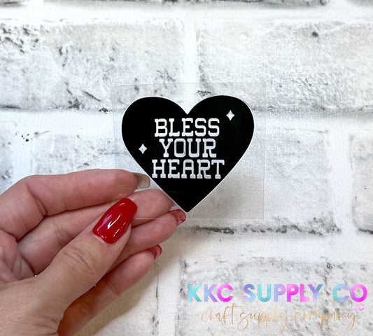 UVSD25-Bless Your Heart 2 Inch UV DTF Small Decal