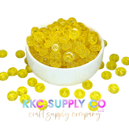 Jelly Glitter Rhinestone Spacer Beads 12mm