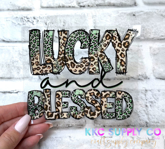 UV16331-Lucky and Blessed 16oz UV DTF Decal