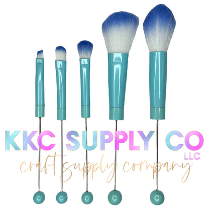 Colored Beadable Make-Up Brush Set