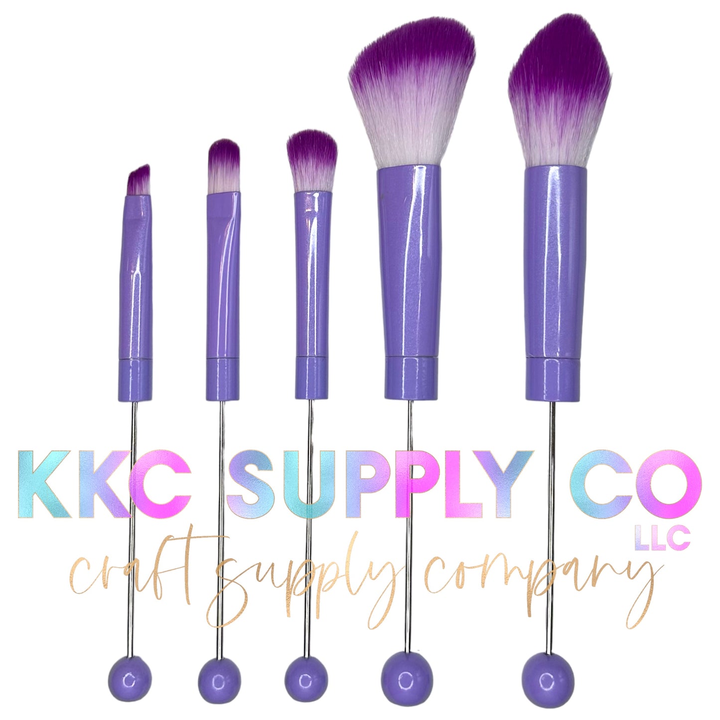 Colored Beadable Make-Up Brush Set