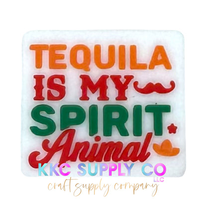 Tequila Is My Spirit Animal Silicone Focal Bead