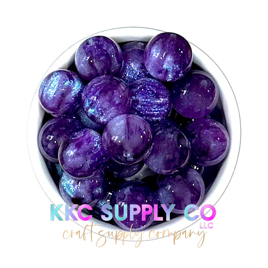 Purple Galaxy Bubblegum Bead 20mm