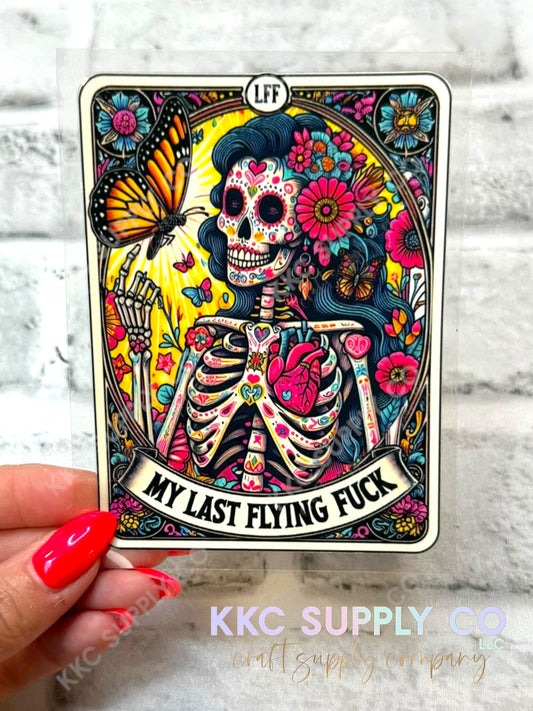 UV16485-Tarot Card ”My Last Flying F@ck” 16oz UV DTF Decal-8725