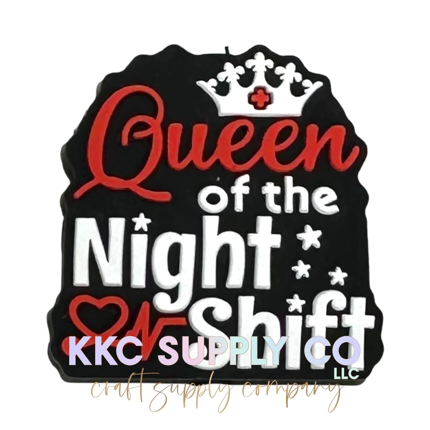 Queen Of The Night Shift Silicone Focal Bead