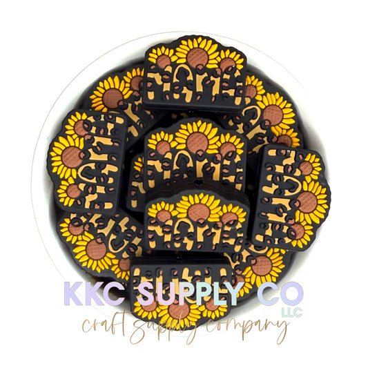 Sunflower Mama Silicone Focal Bead