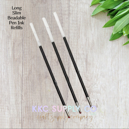 Long Slim Beadable Pen Ink Refill