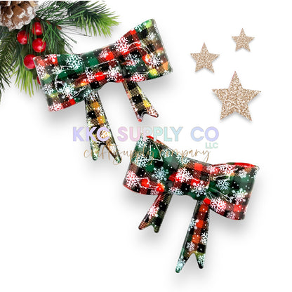 Christmas Plaid-Red, Green and Gold-Liquid Glitter Bead