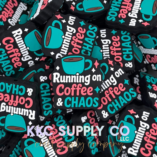 Running On Coffee & Chaos Silicone Focal Bead