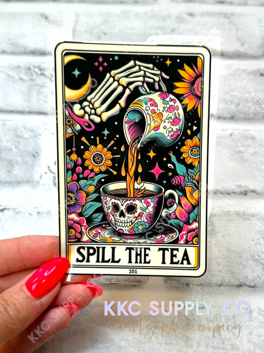 UV16476-Tarot Card ”Spill The Tea” 16oz UV DTF Decal-8716