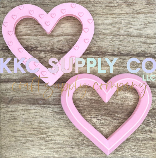 Heart 65mm Silicone Ring-Pink