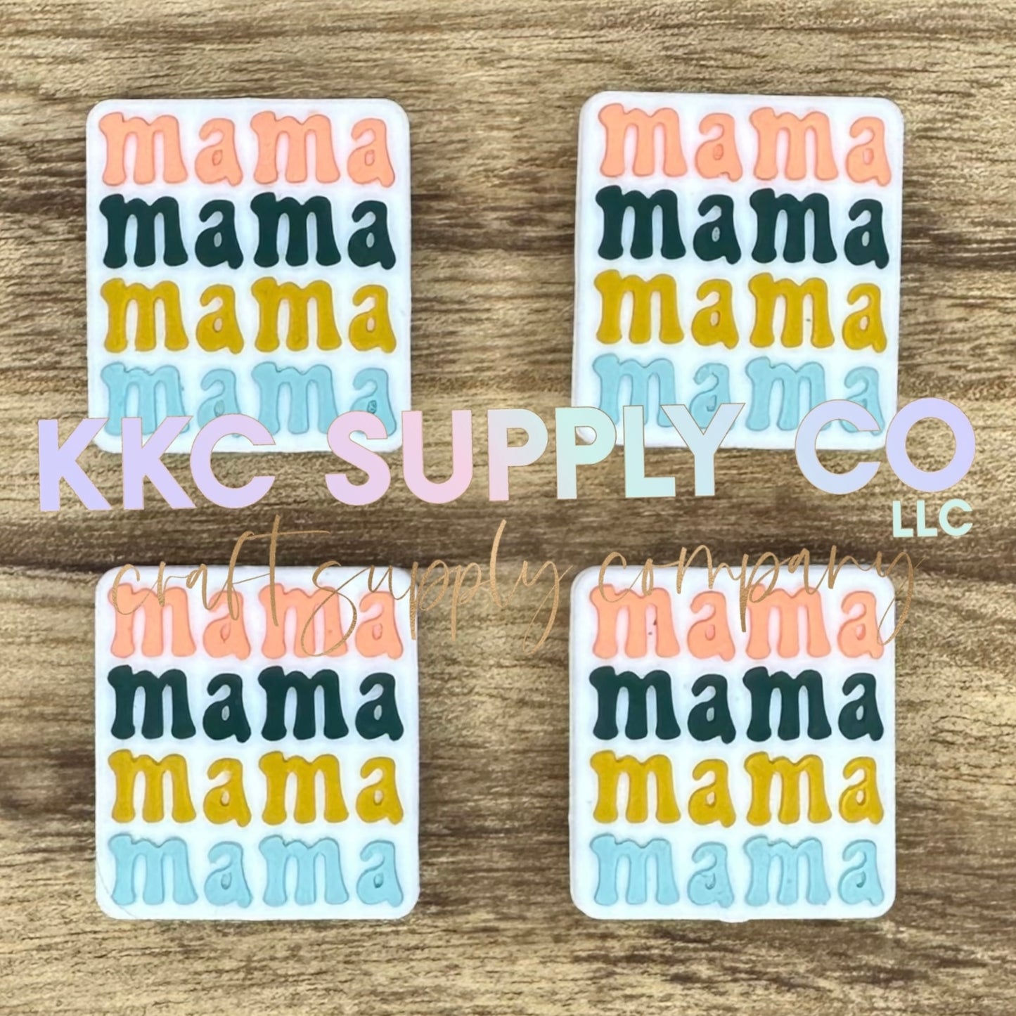 Mama Mama Mama Silicone Focal Bead