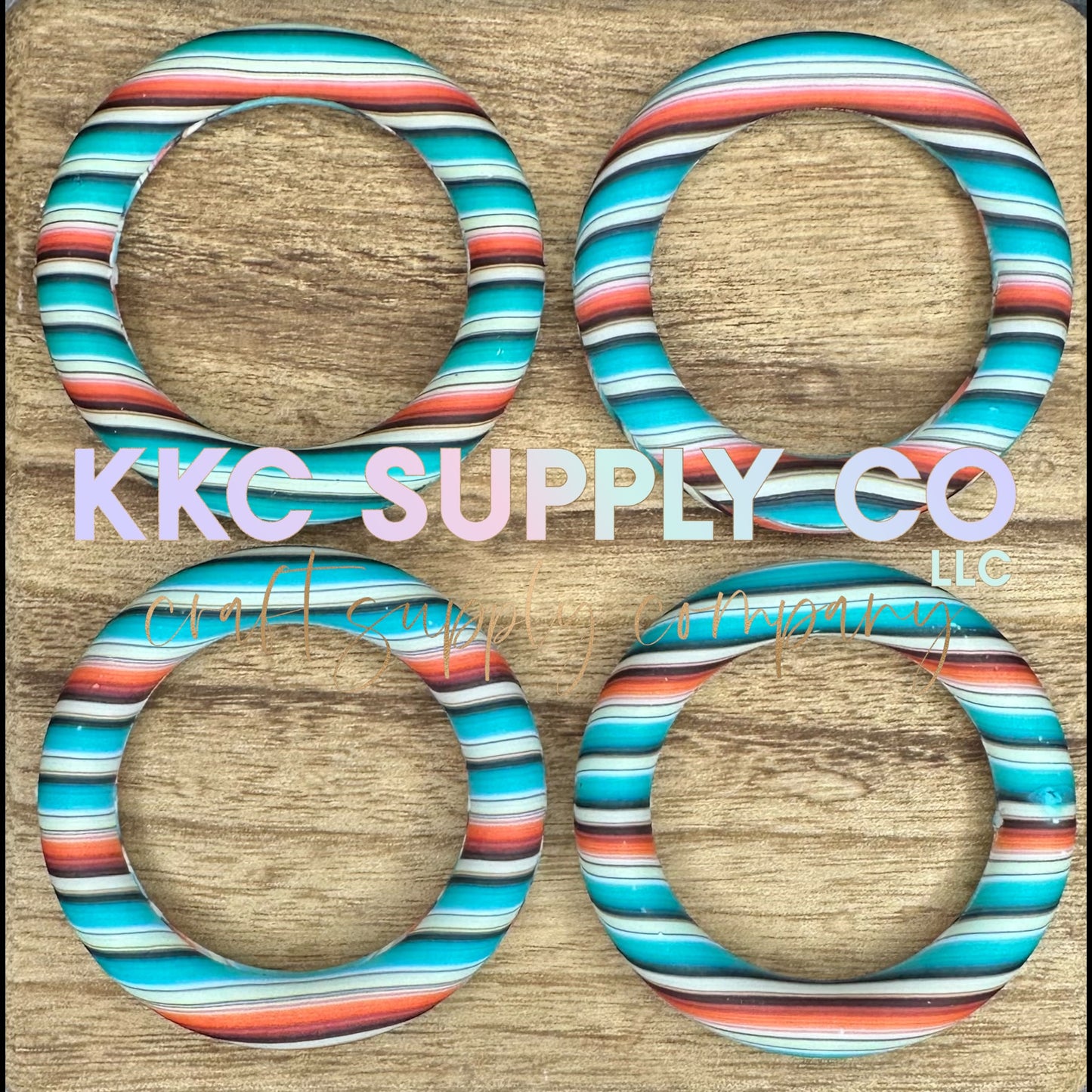 SP106-Western Stripe Silicone 65mm Ring Bead