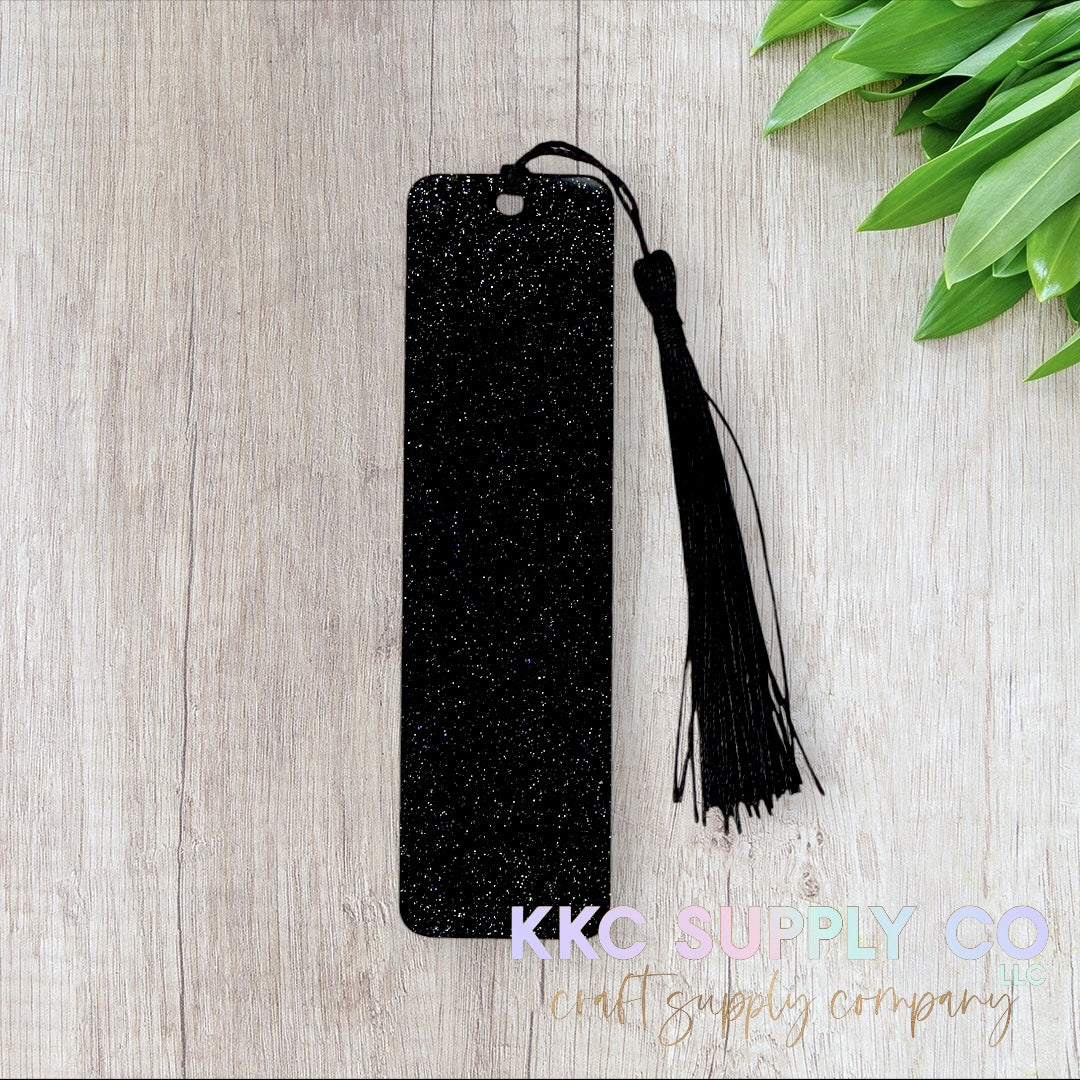 Acrylic Glitter Bookmark, comes with matching color tassel