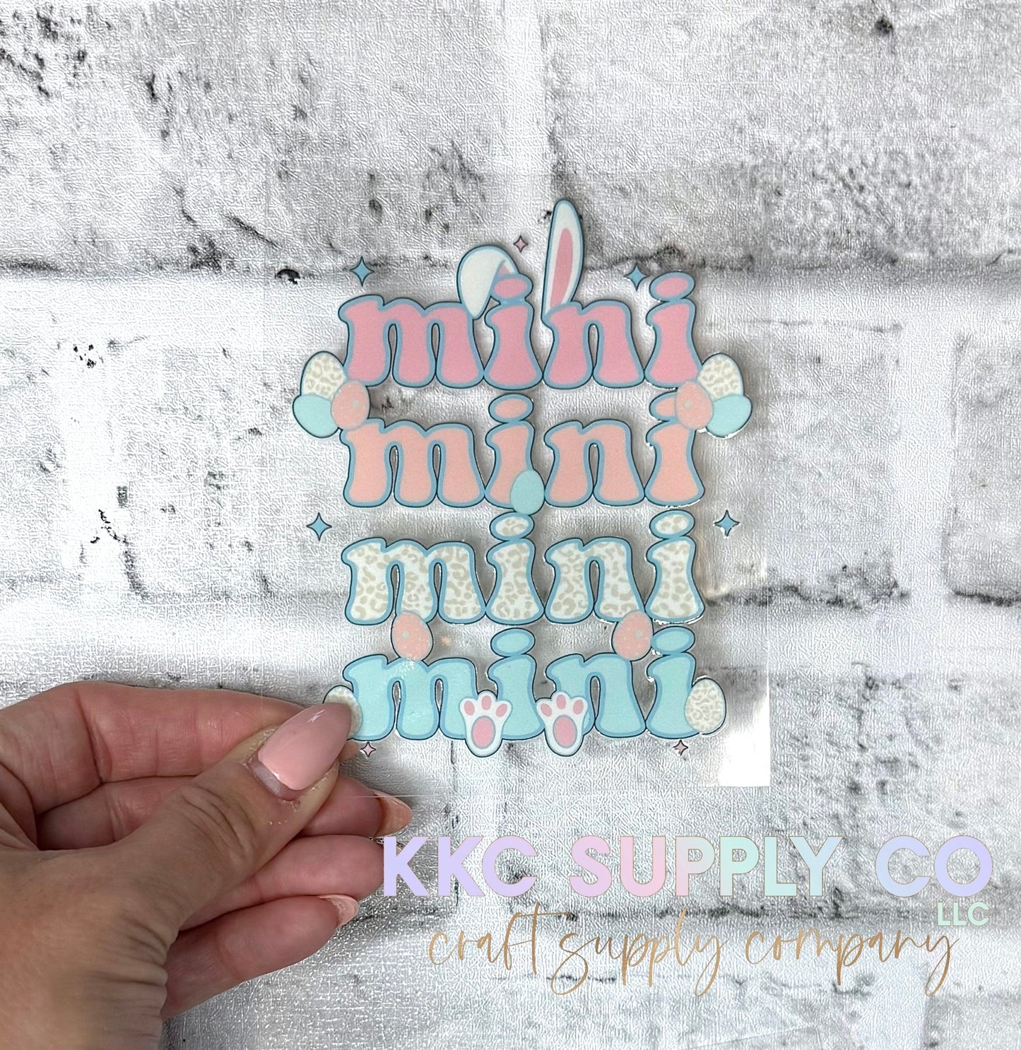 UV16655-Bunny Mama/Mini UV DTF Decal Set