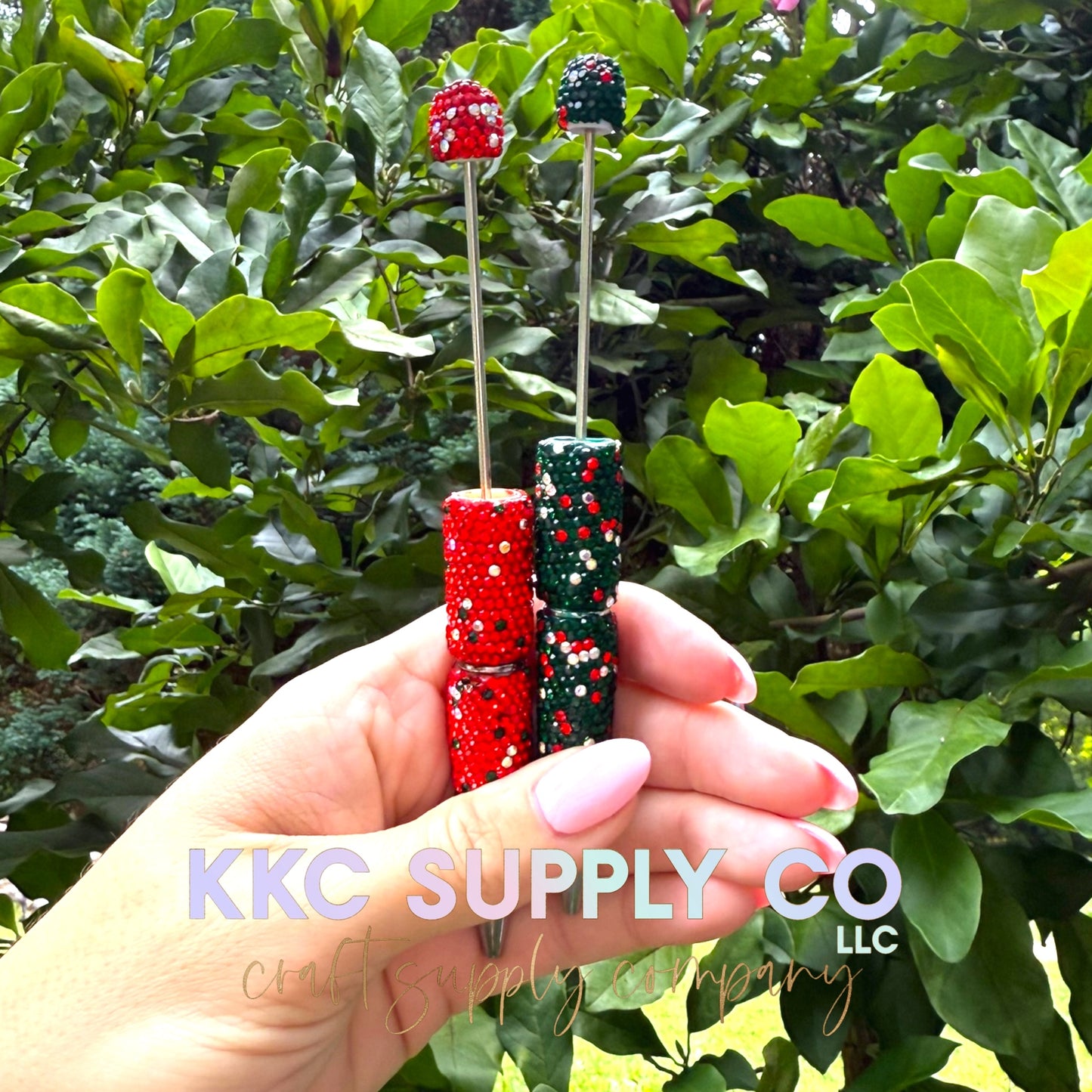 Rhinestone Dotted Beadable Pen