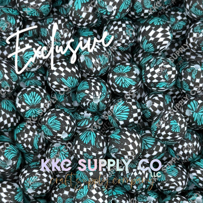 SP268-Checkered Wings Printed Beads-KKCSC Exclusive