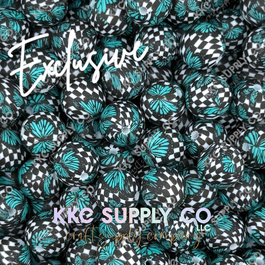 SP268-Checkered Wings Printed Beads-KKCSC Exclusive