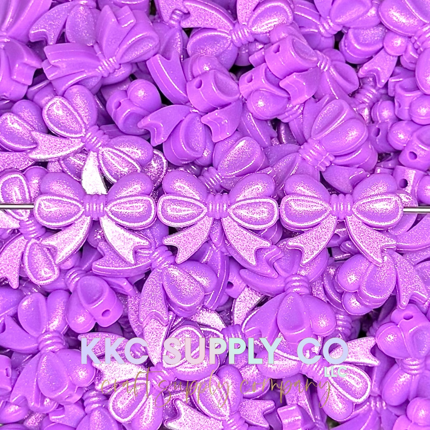 Opal Bows (Horizontal) Silicone Focal Bead