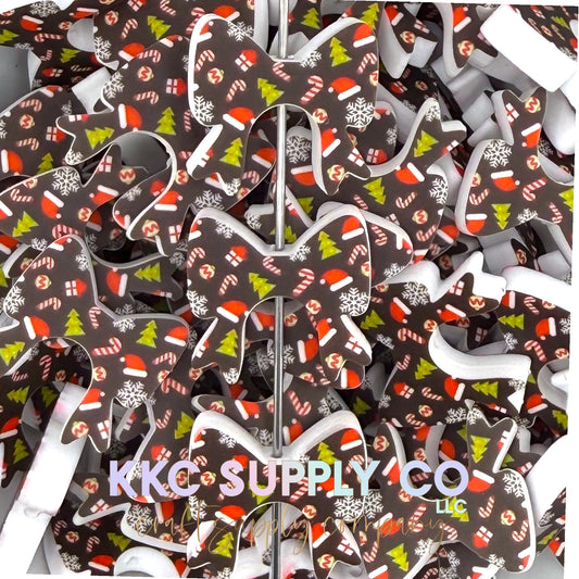 Christmas Eve Buddy Bow Silicone Focal Bead