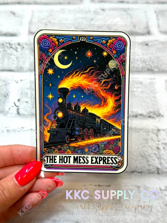 UV16490-Tarot Card ”The Hot Mess Express” 16oz UV DTF Decal-8730